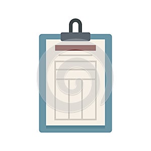 Estimator clipboard icon flat isolated vector