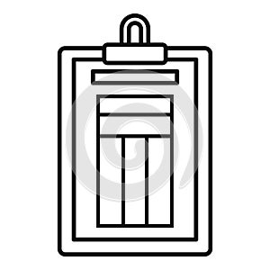 Estimator clipboard icon, outline style