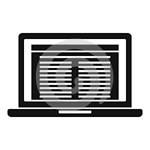 Estimator laptop icon, simple style