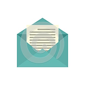 Estimator mail icon flat isolated vector