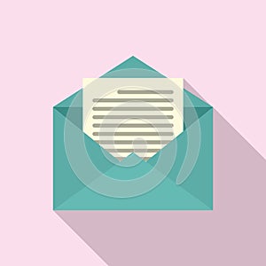 Estimator mail icon, flat style