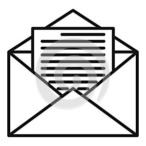 Estimator mail icon, outline style