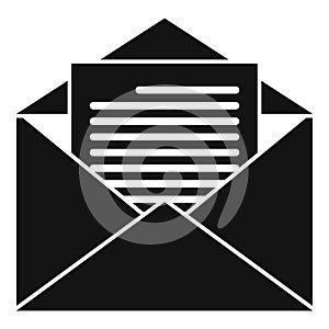 Estimator mail icon, simple style