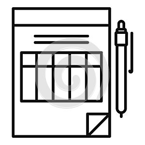 Estimator startup icon, outline style