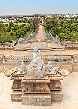 Estoi Palace Garden entrance, Algarve, Portugal. photo