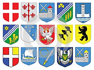 Estonia Coat of Arms Counties Set