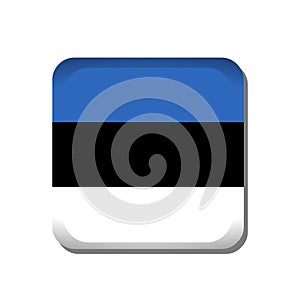 Estonia flag vector button icon isolated on white background