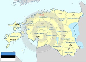 Estonia map - cdr format