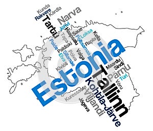 Estonia map and cities