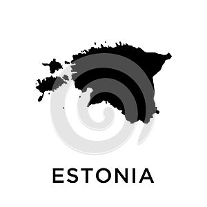 Estonia map icon vector trendy