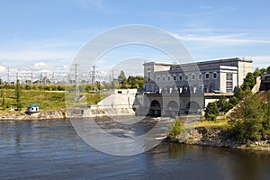 Estonia. Narva. Hydroelectric power station on the river Narva