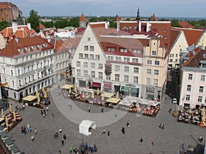 Estonia - view of the main square of Tallinn