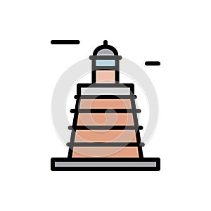 Estonian, lighthouse icon. Simple color with outline vector elements of pharos icons for ui and ux, website or mobile application