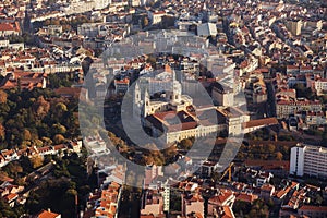 Estrela Basilica in Lisbon - aerial view photo