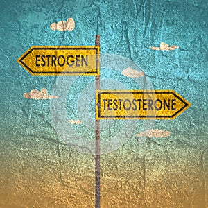 Estrogen and testosterone.