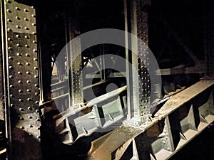 Estructure bridge Alejandre III Paris in France at night photo