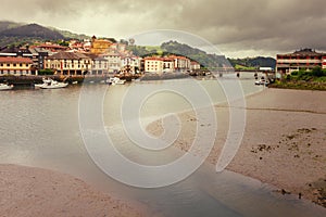 Estuary of the small town in Orio, Way of St. James, Guipuzcoa,