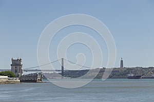 Estuary of the Tagus River in Lisbon, Portugal, Europe photo