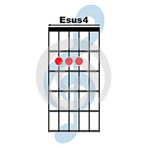 Esus4 guitar chord icon