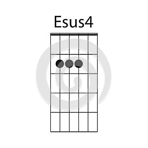 Esus4 guitar chord icon