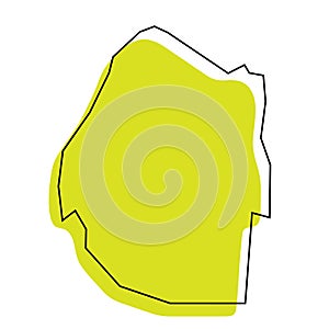 Eswatini simplified vector map