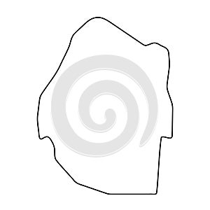 Eswatini simplified vector outline map