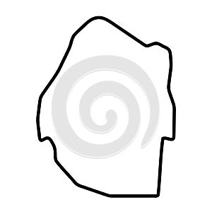 Eswatini simplified vector outline map