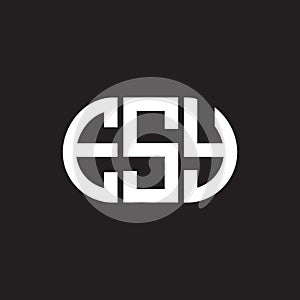 ESY letter logo design on black background. ESY creative initials letter logo concept. ESY letter design