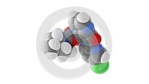 eszopiclone molecule, sedatives, molecular structure, isolated 3d model van der Waals