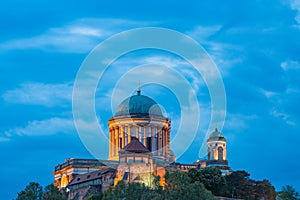 Esztergom basilica, Hungary at night