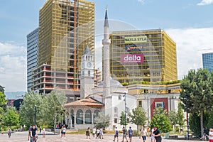 Et`hem Bey Mosque, Clock Tower on Skanderbeg Square