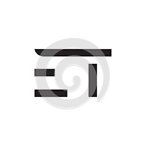 et initial letter vector logo icon