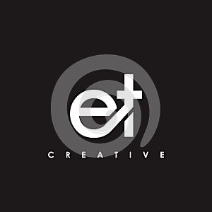 ET Letter Initial Logo Design Template Vector Illustration