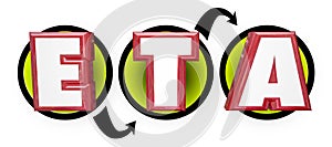 ETA Estimated Time of Arrival Letters Schedule Workflow Diagram