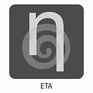 Eta greek letter icon