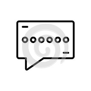 Black line icon for Etc, bubble and suchlike