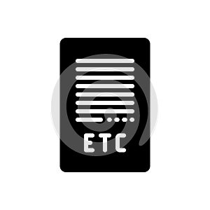 Black solid icon for Etc, outset and suchlike