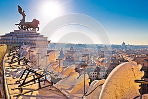 Eternal city of Rome view from Terrazza delle Quadrighe