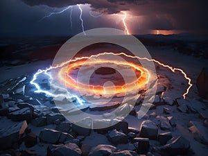 Eternal Clash: Fire and Ice Electric Circles