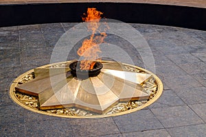 Eternal flame, a monument in the center of Tashkent