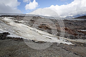 Eternal ice high in the mountains