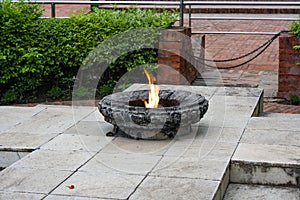 Eternal peace fire, Lumbini, Nepal