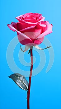 Eternal Petal: Minimalist Pop Art Rose