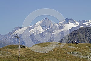 Eternal snowfield on La Meije summit photo