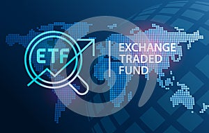 ETF Exchange Traded Fund Global Investment Background photo