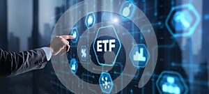 ETF Exchange traded fund Investment finance concept photo