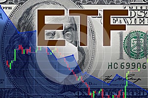 ETF - Exchange Traded Fund. Trade Market ICO IPO Financial Technology Business Investment concept.