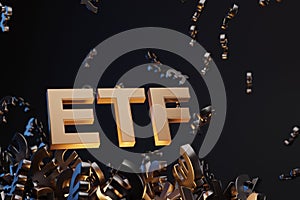 ETF - Exchange Traded Fund. Trade Market IPO Financial Technology