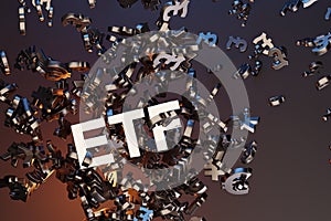 ETF - Exchange Traded Fund. Trade Market IPO Financial Technology