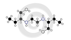 ethambutol molecule, structural chemical formula, ball-and-stick model, isolated image antituberculosis agents